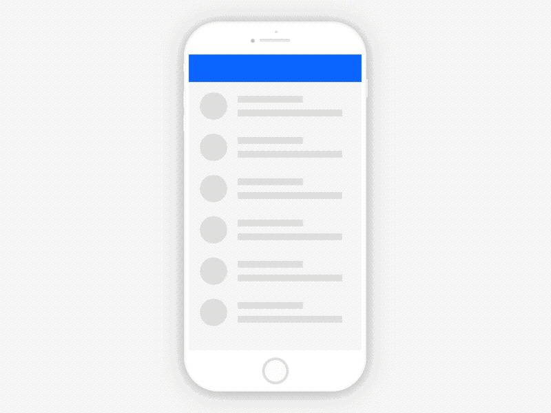 App skeleton on phone and computer screen
